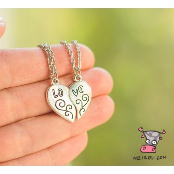 Кулон парный для двоих "Love. Узоры". Цена за 1 пару